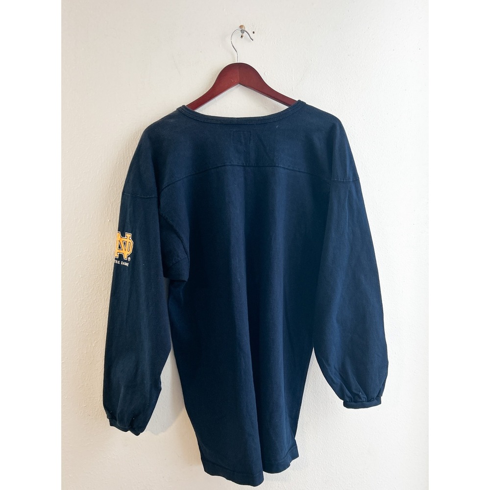 Vintage Galt Sand XXL Notre Dame Fightin Irish Long Sleeve Lou Holtz‎ Era Jersey - Picture 5 of 6